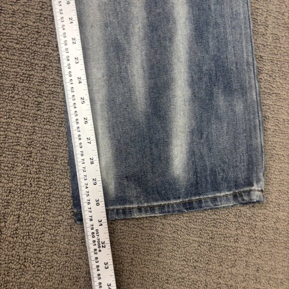 Ecko Unltd Jeans 40X31 Relaxed Fit Straight Leg Mid Rise Distressed Stone Wash - Picture 8 of 16
